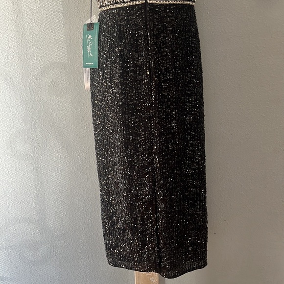 Max Duggal SLEEVELESS HIGH NECK BEADED MIDI SHEATH DRESS 10739 - Picture 12 of 15